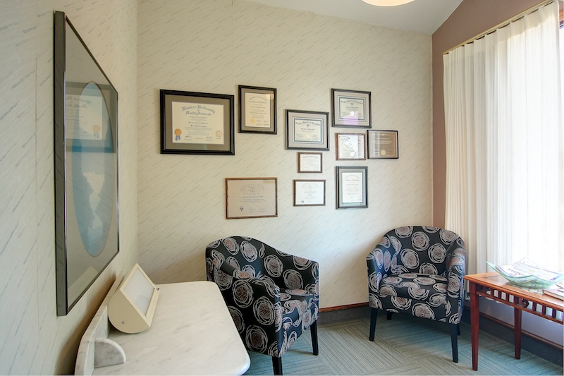 Vestíbulo recepción dental, Odontología de la familia de Snyder, Salem OR
